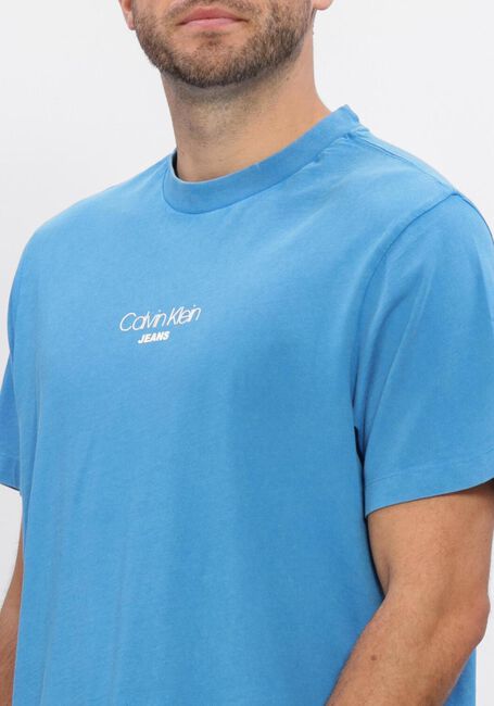 Hellblau CALVIN KLEIN T-shirt SS 20S ACID WASH GRAPHIC CREWNK - large