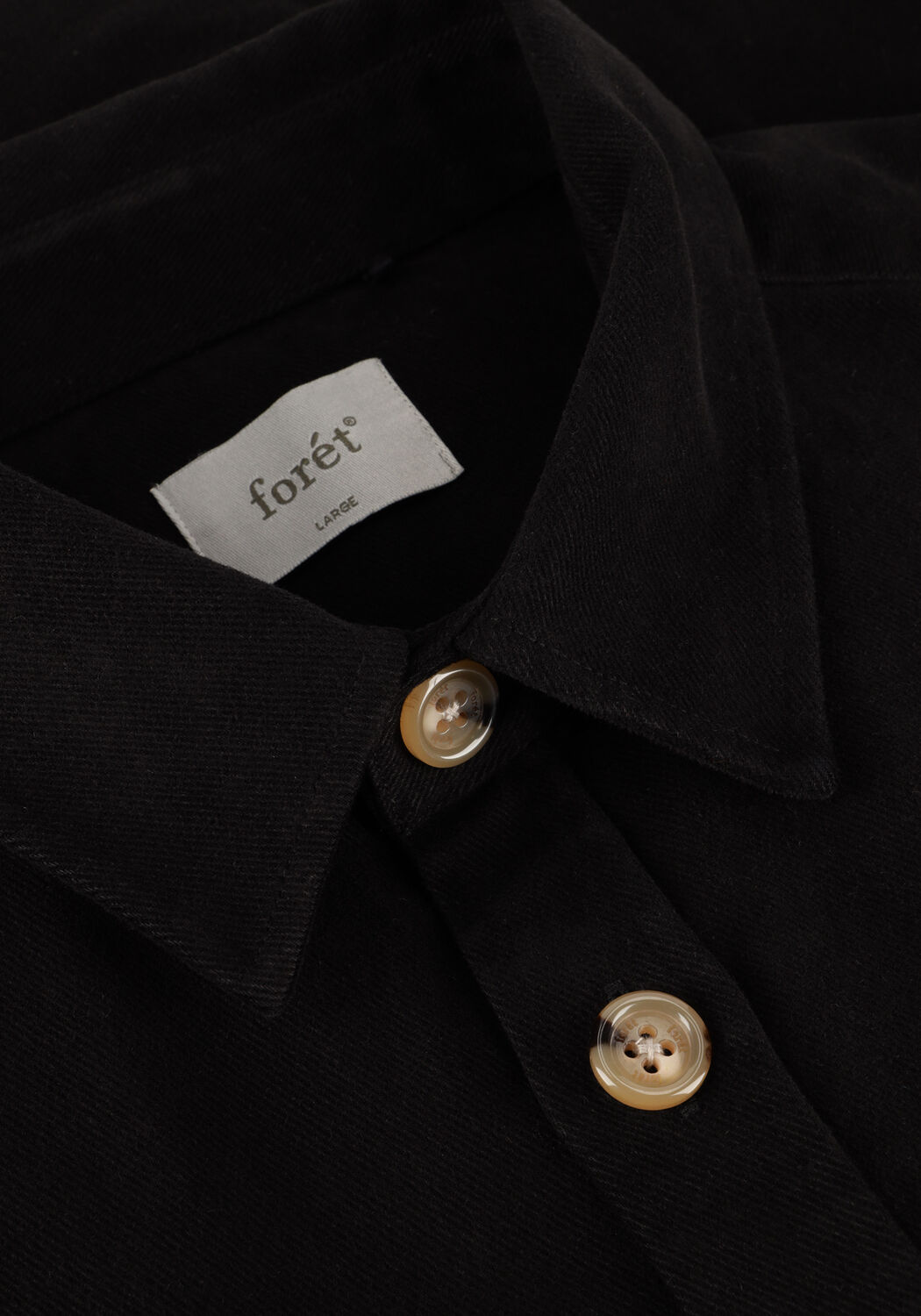 Schwarze FOR&Eacute;T Overshirt FELLOW TWILL SHIRT - large