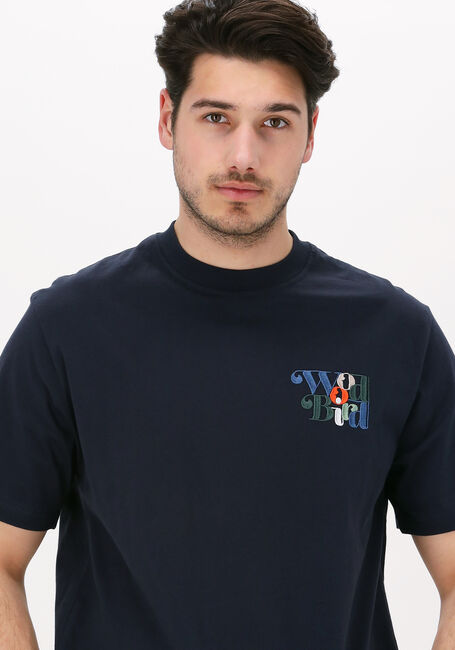 Dunkelblau WOODBIRD T-shirt MOLT WIRL TEE - large