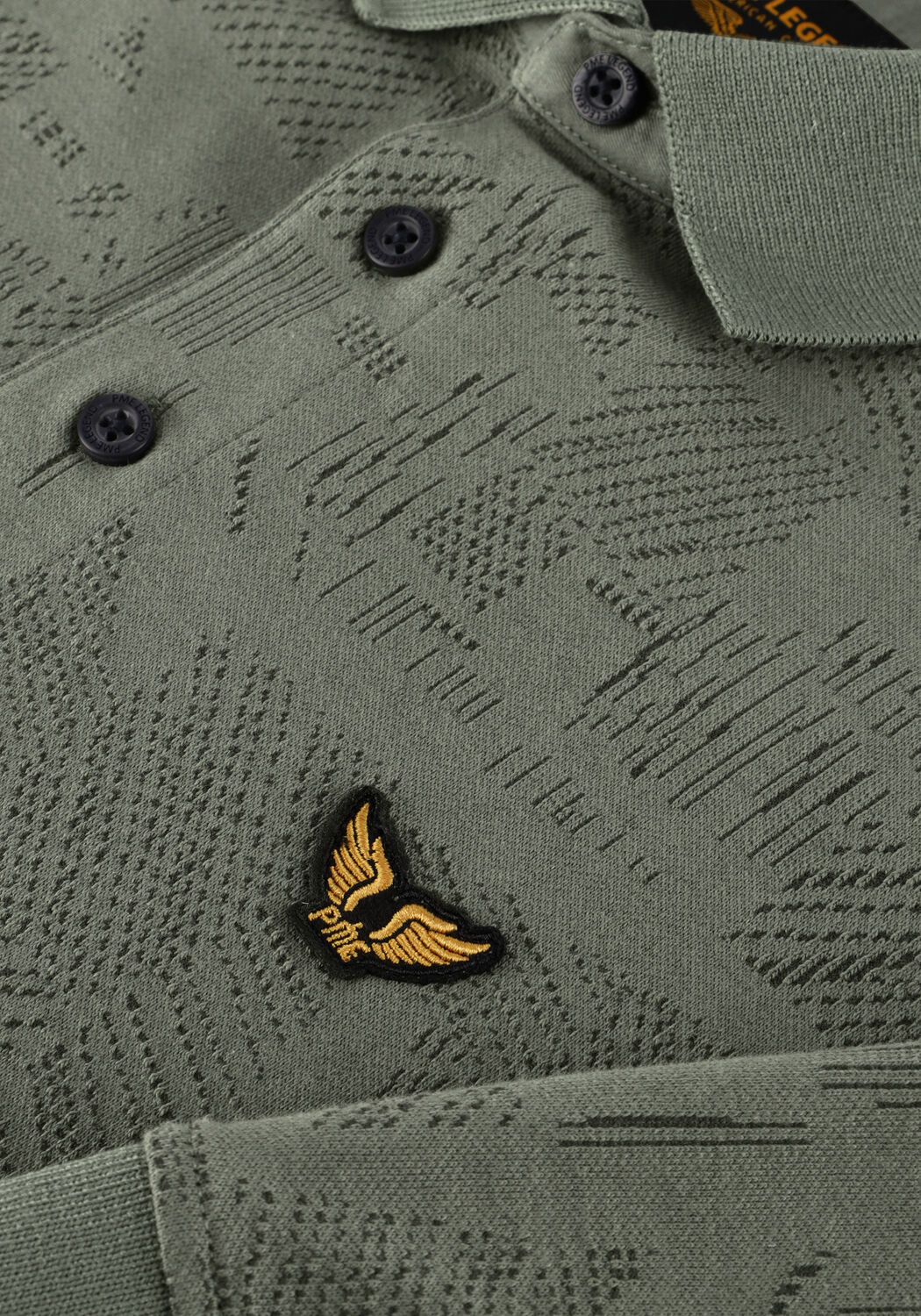 Gr&uuml;ne PME LEGEND Polo-Shirt JACQUARD JERSEY - large