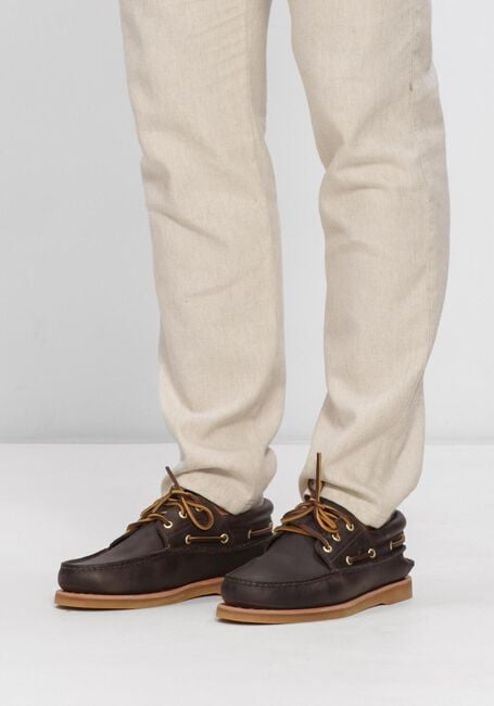Braune TIMBERLAND Schn&uuml;rschuhe CRAFTED BOAT - large