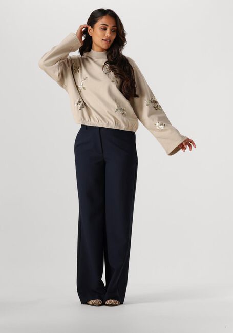 Beige SUMMUM Pullover CROPED EMBELLISHED - large
