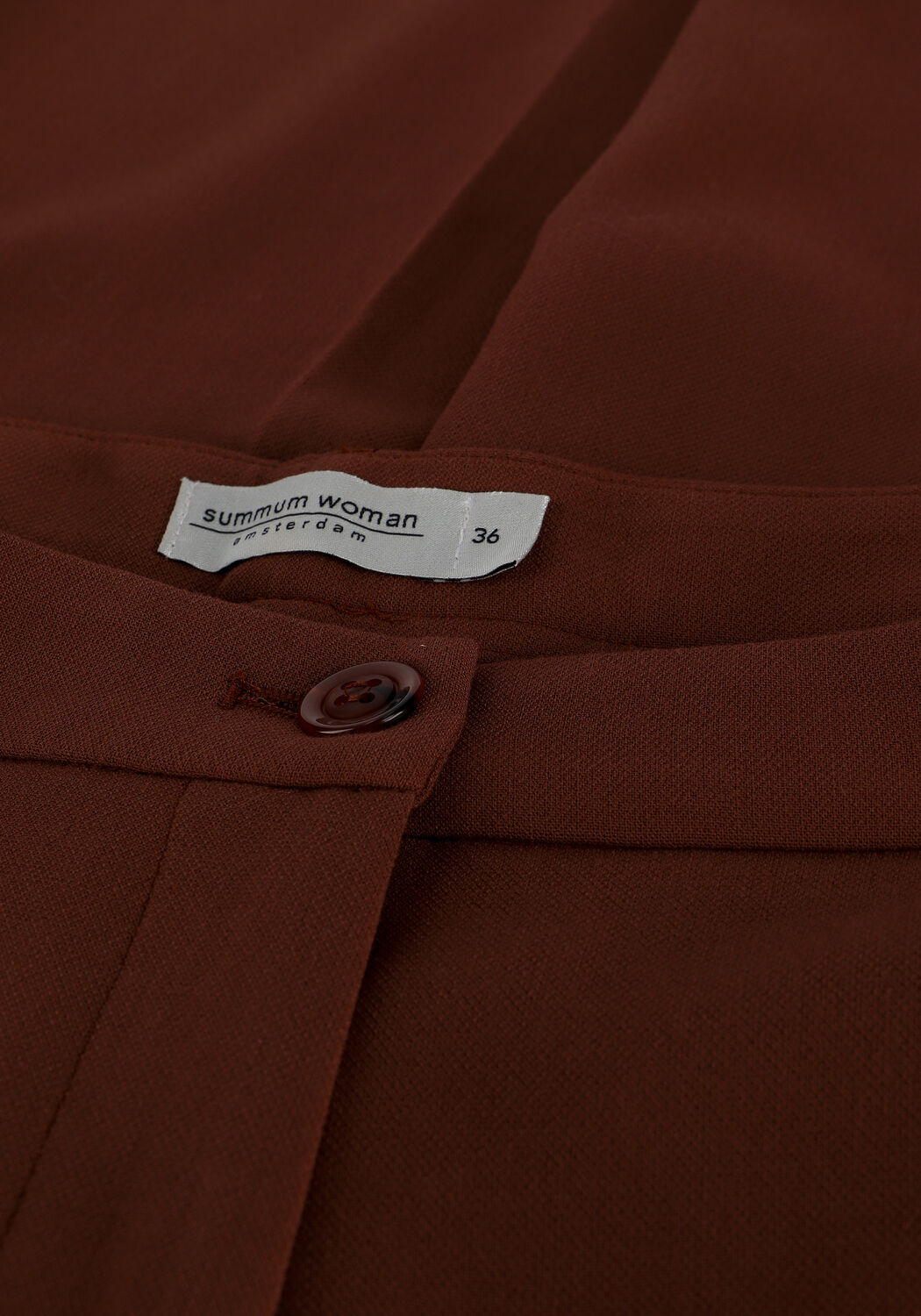 Braune SUMMUM Weite Hose TROUSERS STRUCTURED STRETCH - large