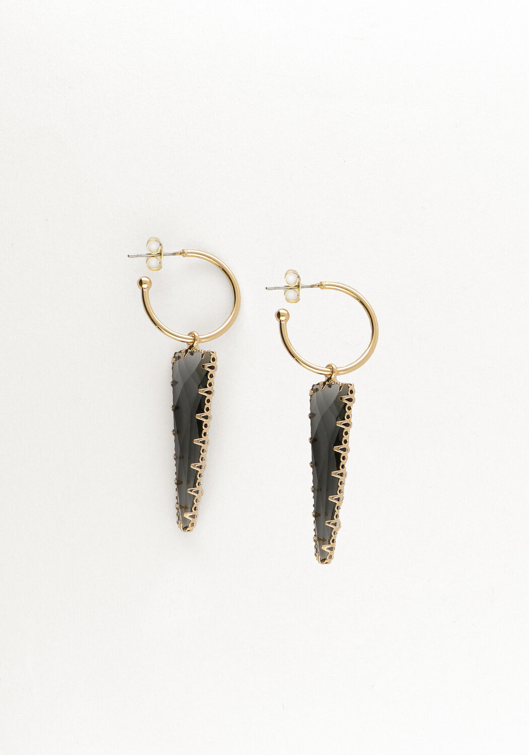 Goldfarbig NOTRE-V Ohrringe EARRING STONE