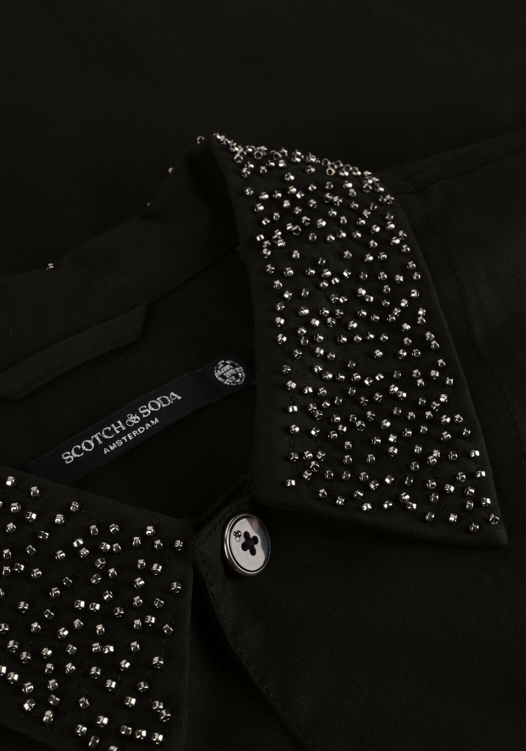 Schwarze SCOTCH & SODA Jumpsuit BEADED COLLAR JUMPSUIT - large