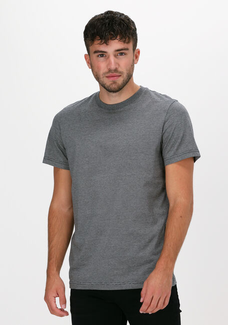Schwarze SELECTED MEN T-shirt NORMANI180 MINI STRIPE - large