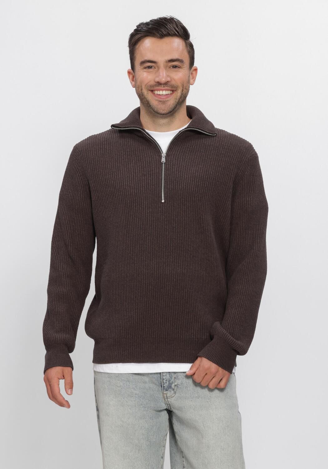 Braune DSTREZZED Pullover DS_JOSIAH SKIPPER - large