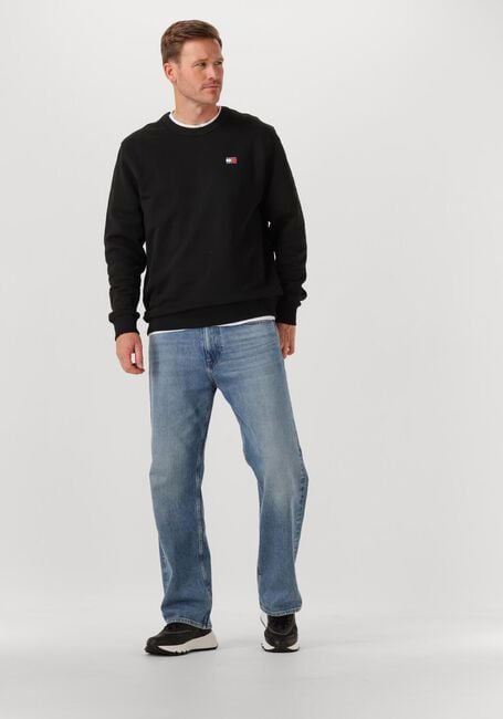 Schwarze TOMMY JEANS Pullover TJM REG BADGE CREW EXT - large