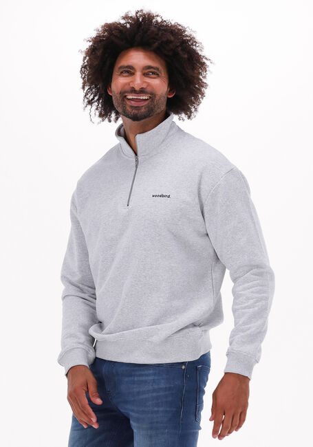 Graue WOODBIRD Sweatshirt LASS BASE HALF-ZIP - large
