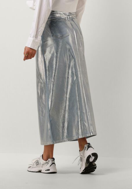 Hellblau CO'COUTURE Maxirock FOIL DENIM SKIRT - large