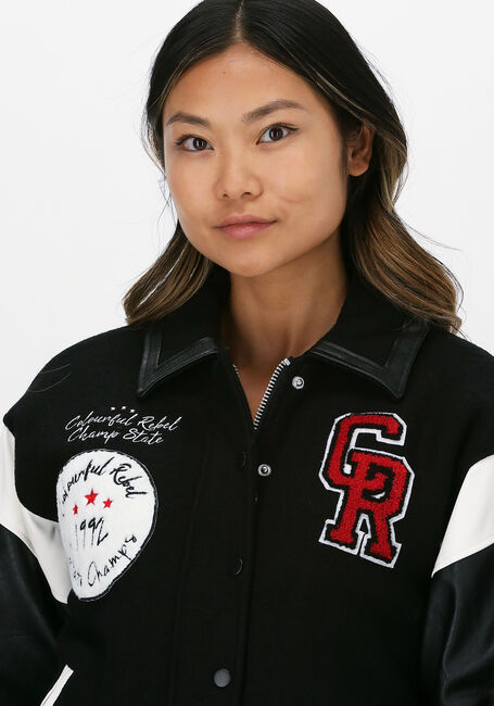 Schwarze COLOURFUL REBEL Jack CHARLEY BASEBALL BOMBER JADCKE - large