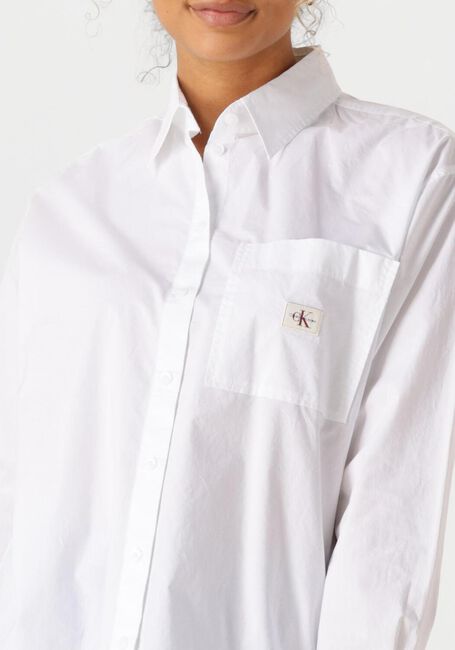 Weiße CALVIN KLEIN Blusen WOVEN LABEL RELAXED SHIRT - large