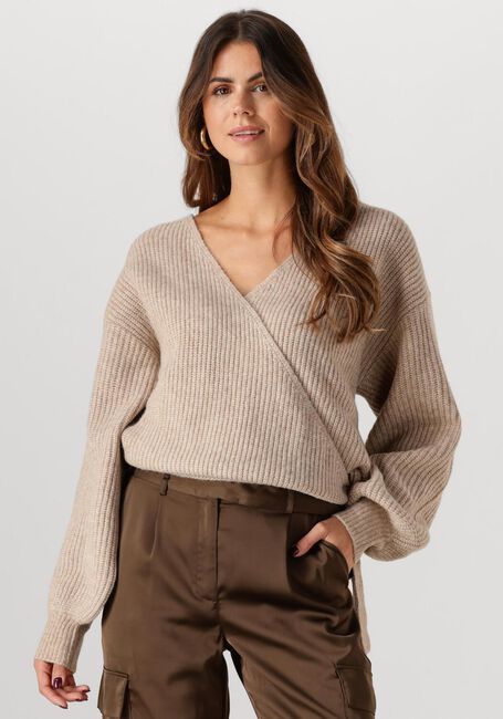 Beige ANOTHER LABEL Strickjacke ABBY KNITTED CARDIGAN - large