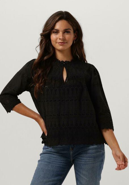 Schwarze SCOTCH & SODA Top BRODERIE ANGLAISE TOP - large