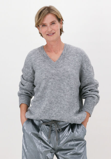 Graue SUMMUM Pullover V-NECK SWEATER SOFT WOOL - large