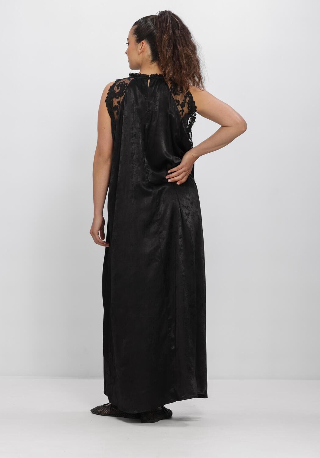 Schwarze SUMMUM Kleider DRESS SATIN - large