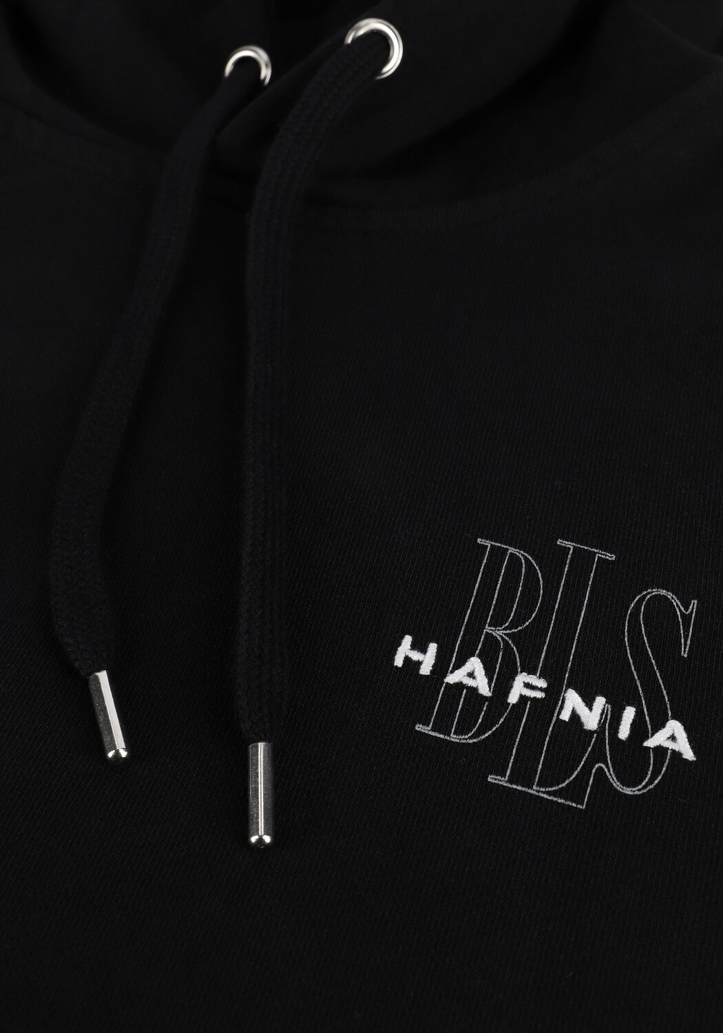 Schwarze BLS HAFNIA Sweatshirt MINI OUTLINE LOGO HOODIE - large