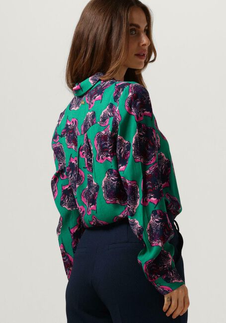 Dunkelgrün POM AMSTERDAM Blusen MILA FLOWER POP PINK - large