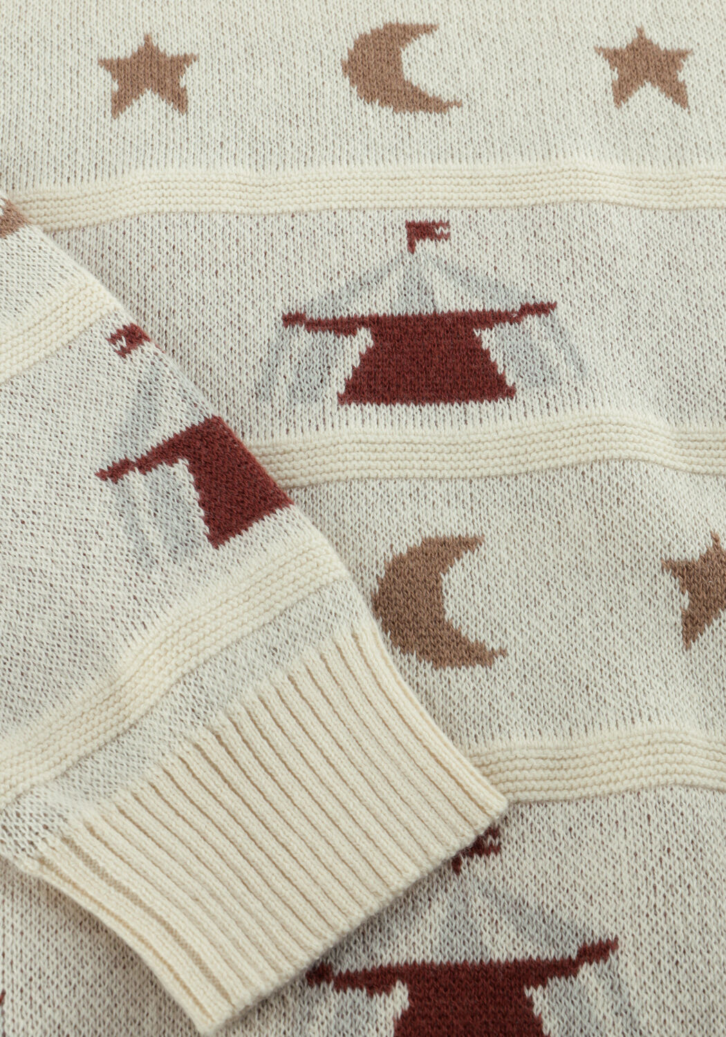 Ecru LIL' ATELIER Pullover NMMLAMAI LS KNIT LIL - large