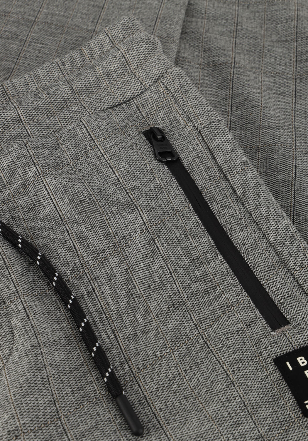 Graue INDIAN BLUE JEANS Jogginghose JOGPANT CHECK ZIP POCKET - large