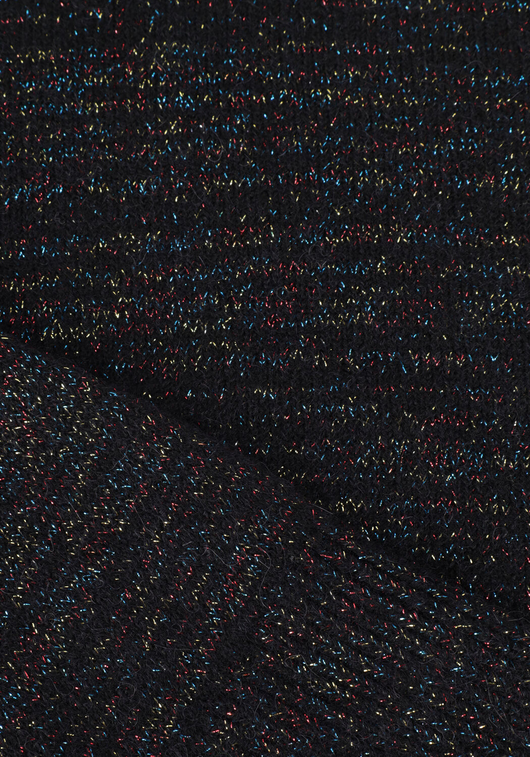 Braune SCOTCH & SODA Pullover RUFFLED HIGH-NECK LUREX PULLOVER - large