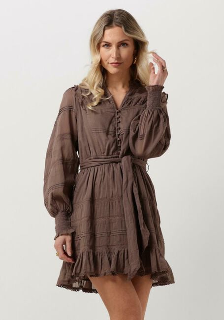 Braune NEO NOIR Minikleid SALLI S VOILE DRESS - large