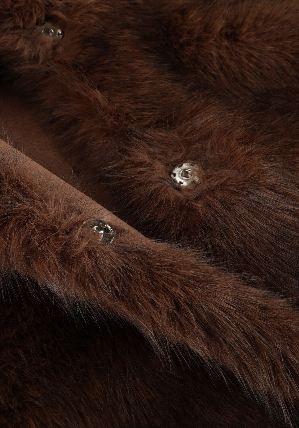 Braune NEO NOIR Bodywarmer KEVINI FAUX FUR VEST - large