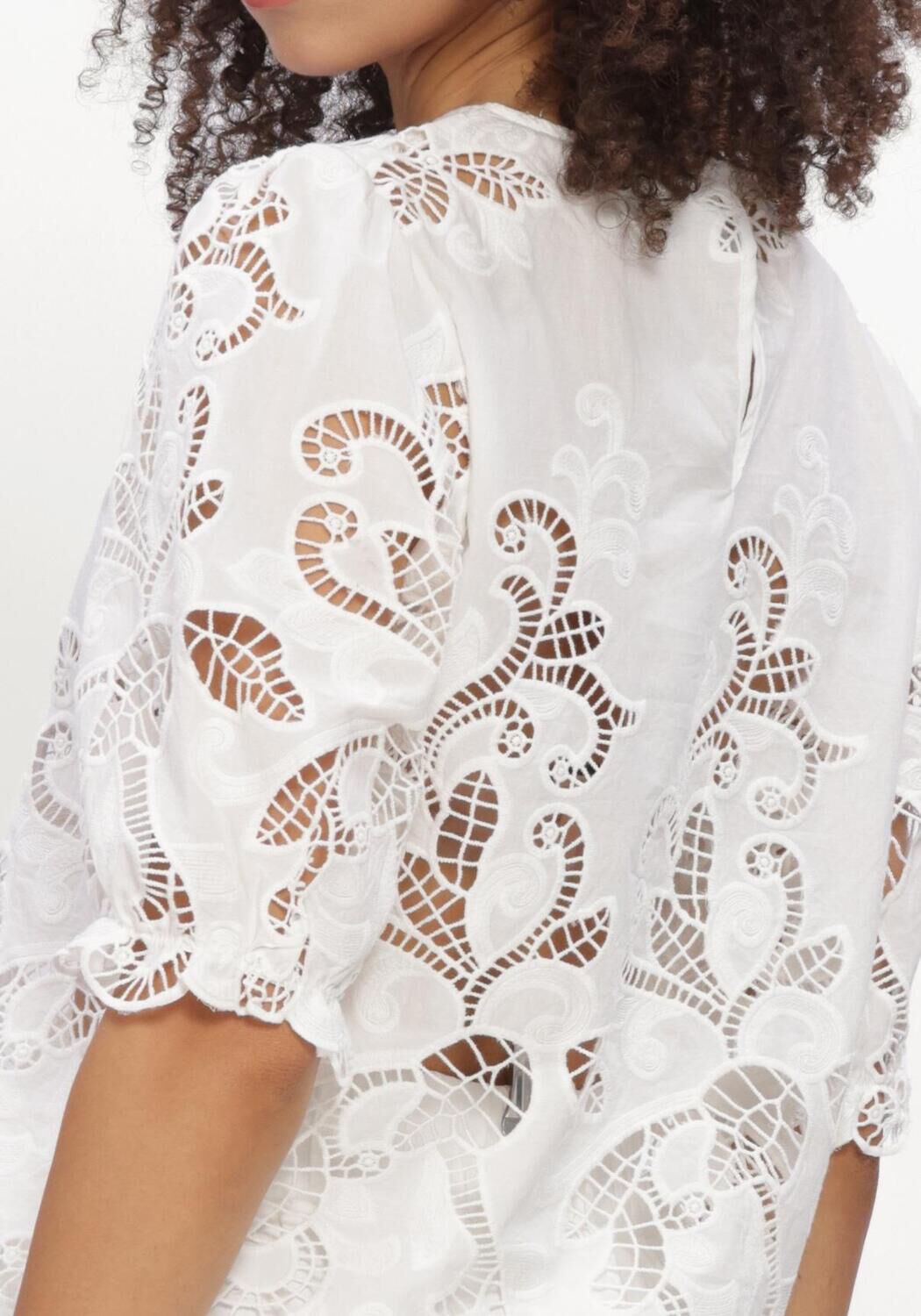 Wei&szlig;e NEO NOIR Blusen FIA EMBROIDERY BLOUSE - large