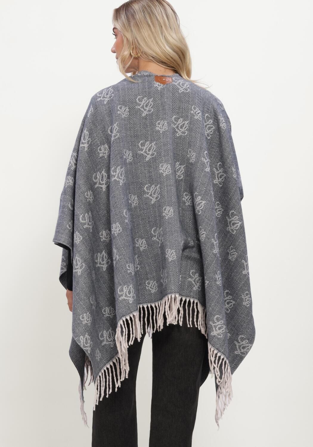 Graue LIU JO M&auml;ntel LOGO - CLOACK/PONCHO - large