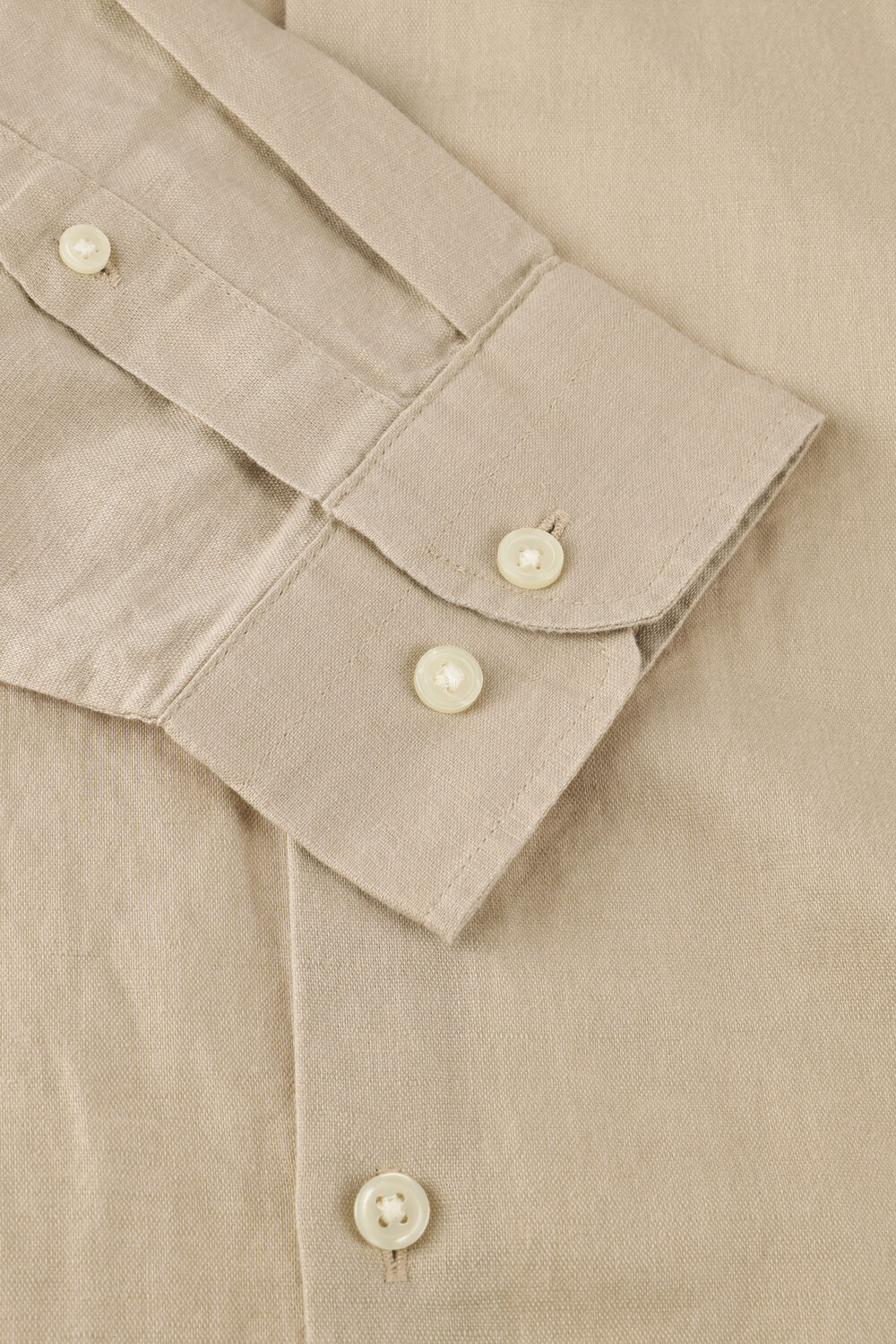 Sand SELECTED MEN Casual-Oberhemd SLHREGCLAY LINENBLEND LS SHIRT CLA NOOS - large