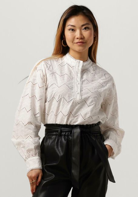 Weiße MINUS Bluse MERIAM LONG SLEEVE BLOUSE - large