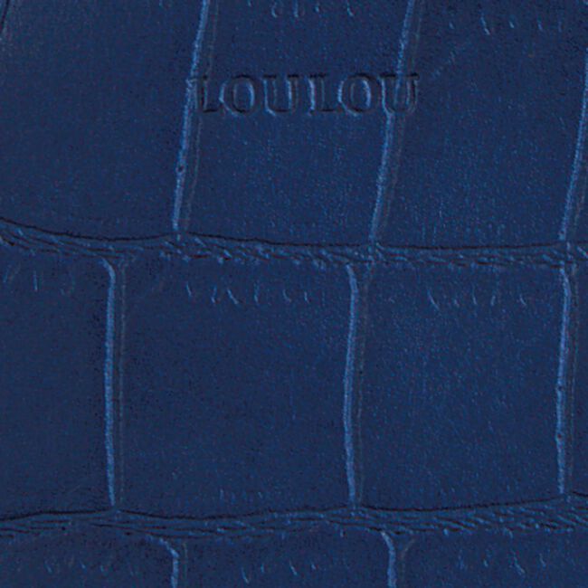 Blaue BY LOULOU Portemonnaie SHINY CROCO - large
