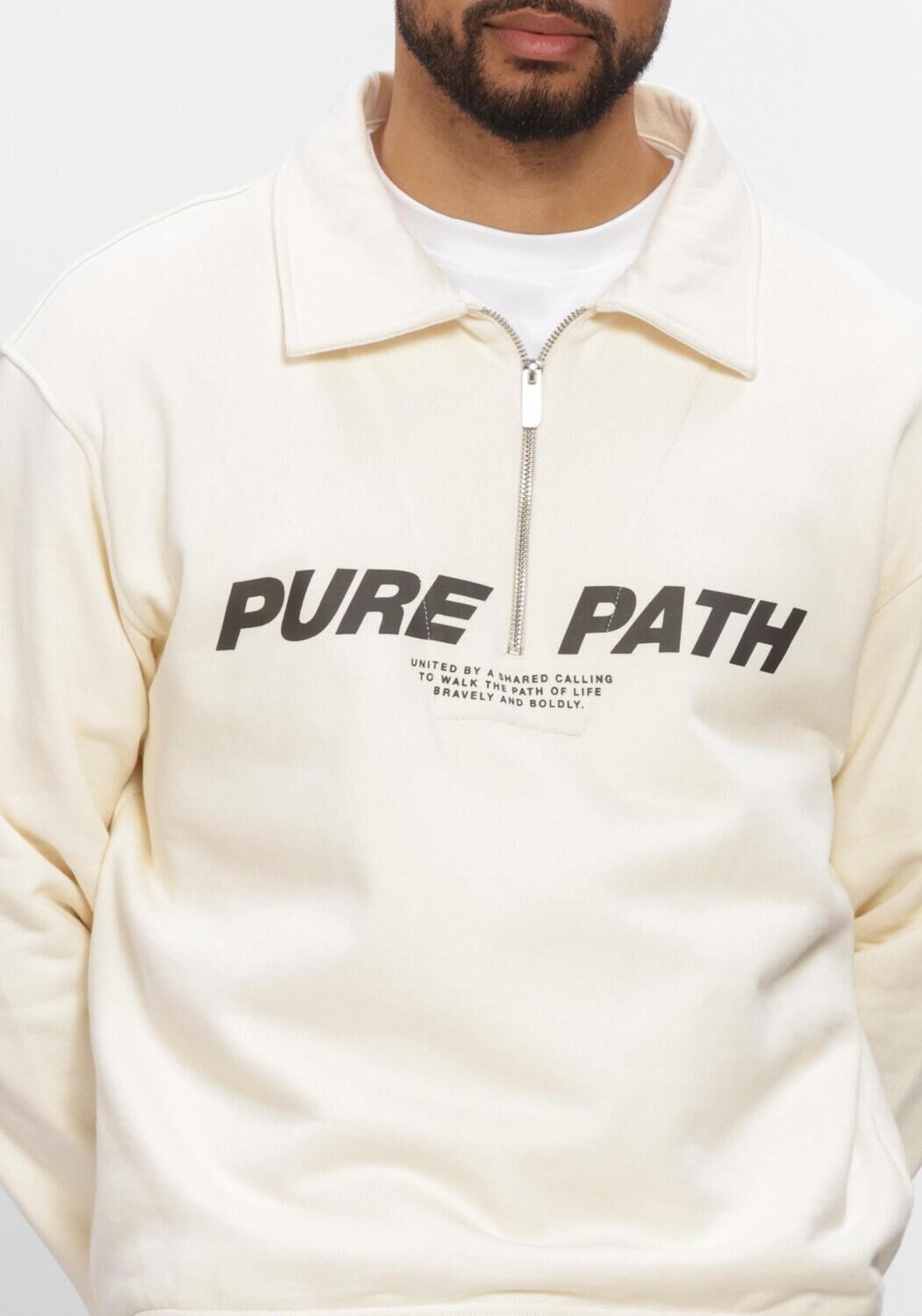 Creme PURE PATH Polo-Shirt POLO HALF ZIP - large