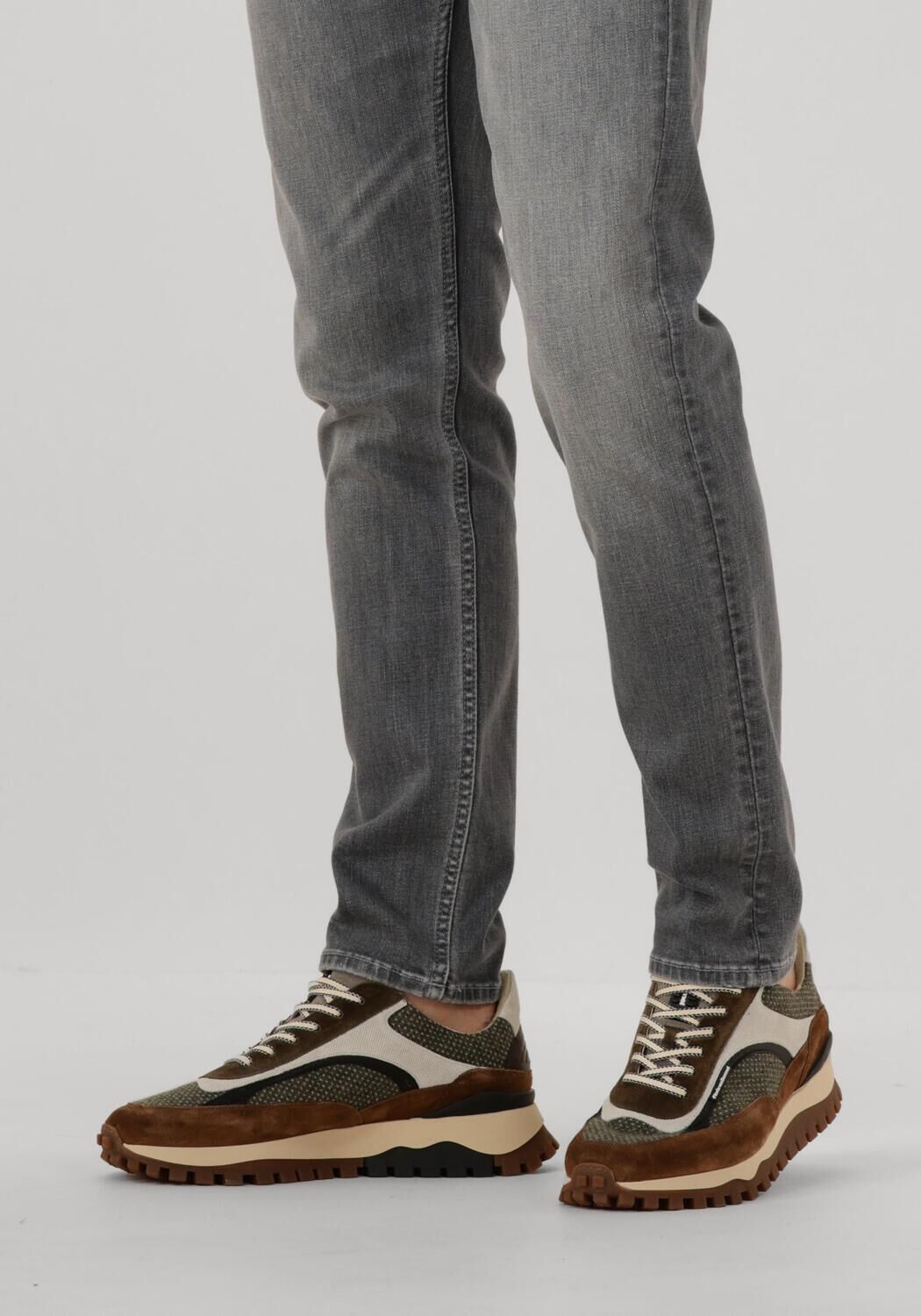 Braune FLORIS VAN BOMMEL Sneaker Low SFM-10156 DE GROMMER - large