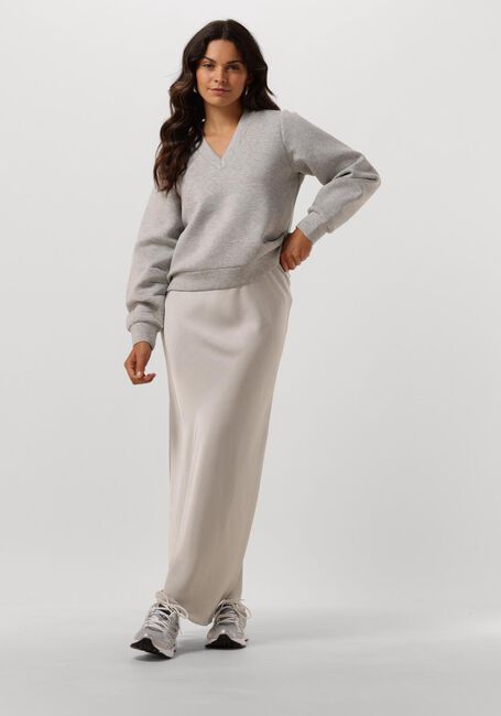 Silberne NEO NOIR Maxirock VICKY HEAVY SATEEN SKIRT - large