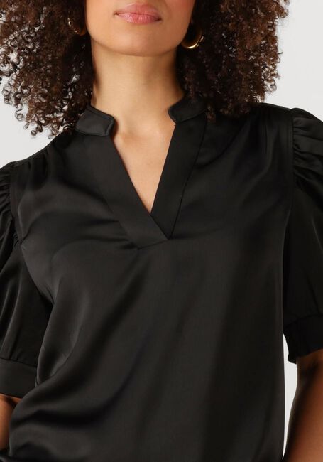 Schwarze NEO NOIR Blusen ROELLA HEAVY SATEEN BLOUSE - large