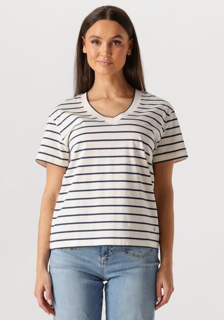 Nicht-gerade weiss MOS MOSH T-shirt MMNANI V-SS STRIPE TEE - large