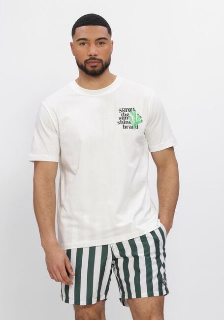 Wei&szlig;e SHIWI Polos & T-Shirts LIAM REGULAR FIT PAINTED CORAL T-SHIRT - large