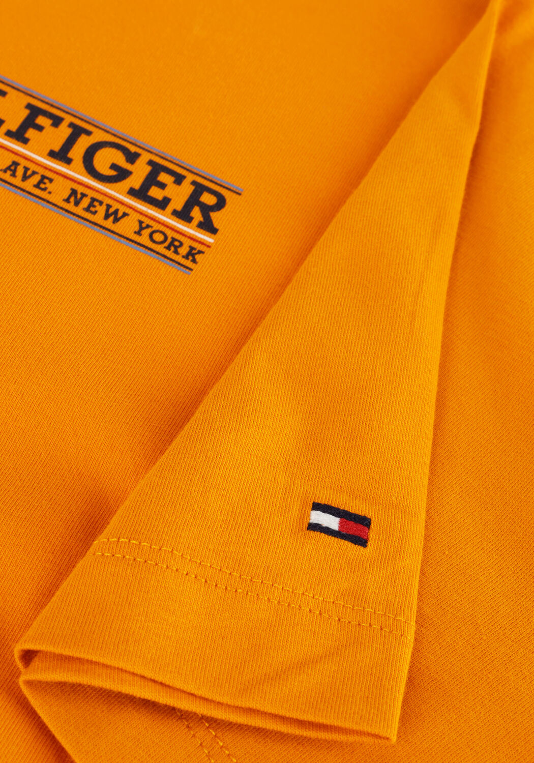 Orangene TOMMY HILFIGER T-shirt SMALL HILFIGER TEE - large