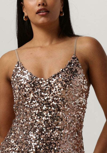 Bronzefarbene NEO NOIR Maxikleid LYDIA SEQUINS DRESS - large