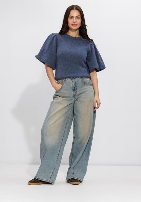 Blaue MSCH COPENHAGEN Top MSCHJINIE HOPE 2/4 PULLOVER - large