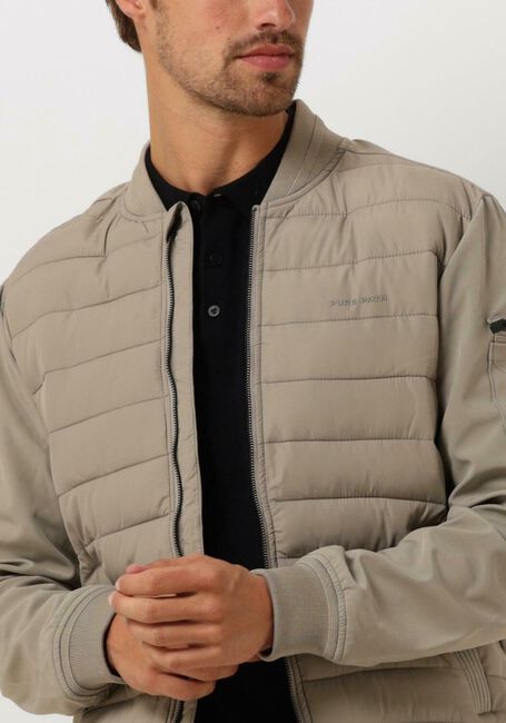 Sand PURE PATH Wattierte Jack PADDED JACKET WITH FRONT AND SLEEVE POCKETS - large