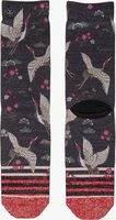 Graue XPOOOS Socken CRANE BIRD - medium