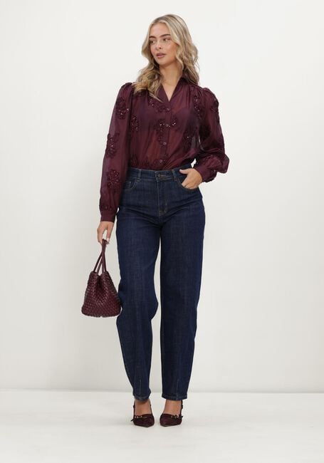 Bordeaux NUKUS Blusen ANTONELLA BLOUSE PAILLET FLOWER: - large