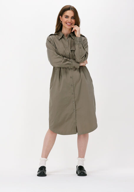 Khaki LEVETE ROOM Midikleid ISLA SOLID 44 DRESS - large