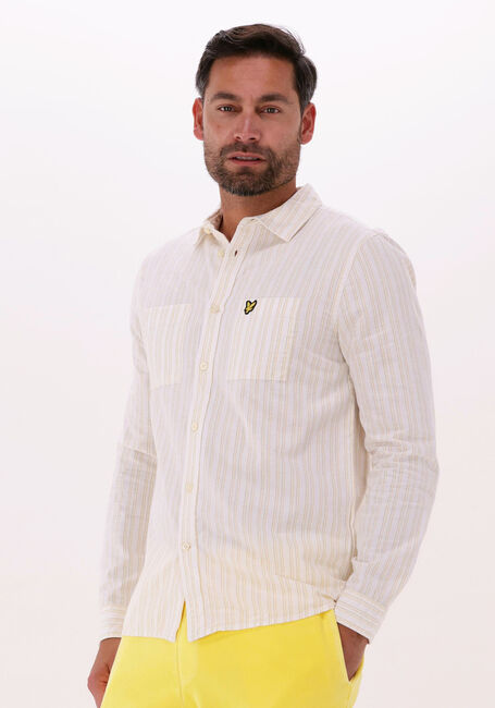 Nicht-gerade weiss LYLE & SCOTT Casual-Oberhemd PINSTRIPE SHIRT - large