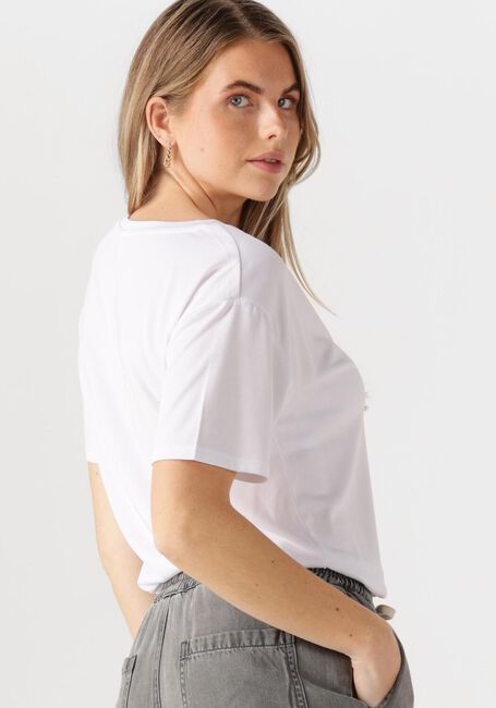 Weiße OBJECT T-shirt OBJANNIE RE S/S V-NECK TOP - large