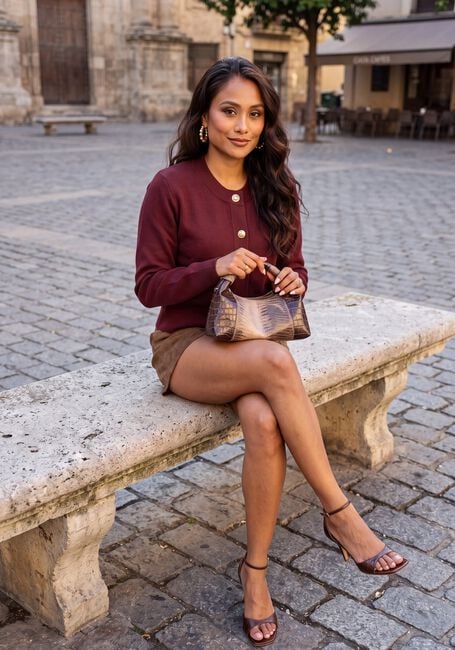 Bordeaux JOSH V Strickjacke FLISS CARDIGAN - large