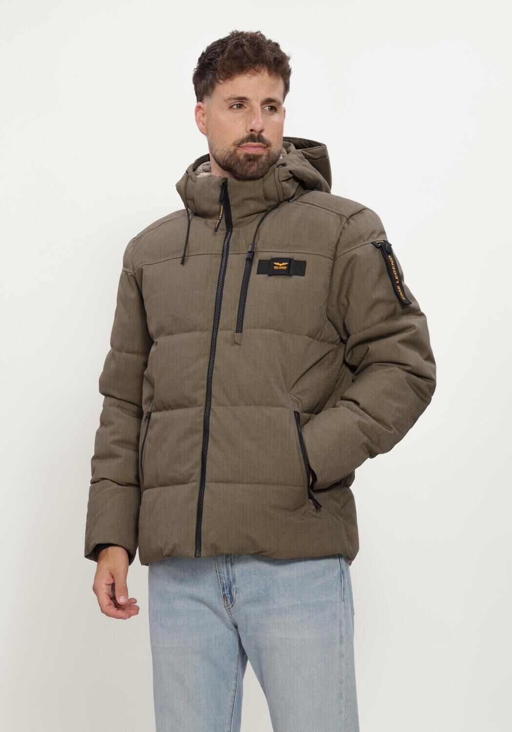 Gr&uuml;ne PME LEGEND Wattierte Jack SEMI LONG JACKET YETCRAFT - large