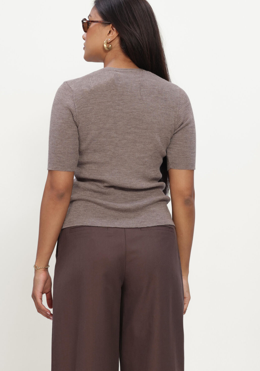Taupe MODSTR&Ouml;M Strickjacke HIROKIMD SS CARDIGAN - large